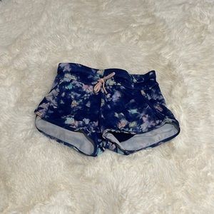 Athleta girl shorts , tie-dye pink blue green colors